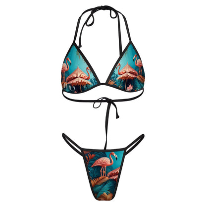 Thong Bikini "Flamingo Chic"