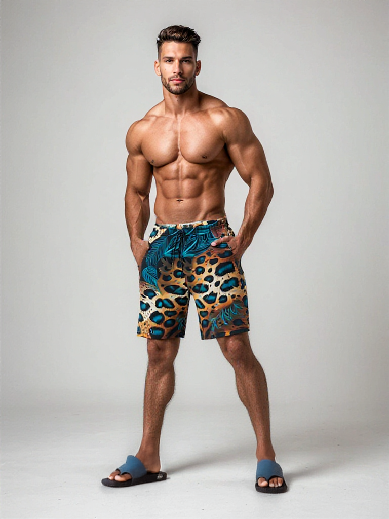 Men's Beach Shorts "Wild Glam"