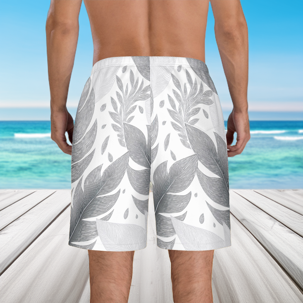 Men's Beach Shorts "Mono Tropic"